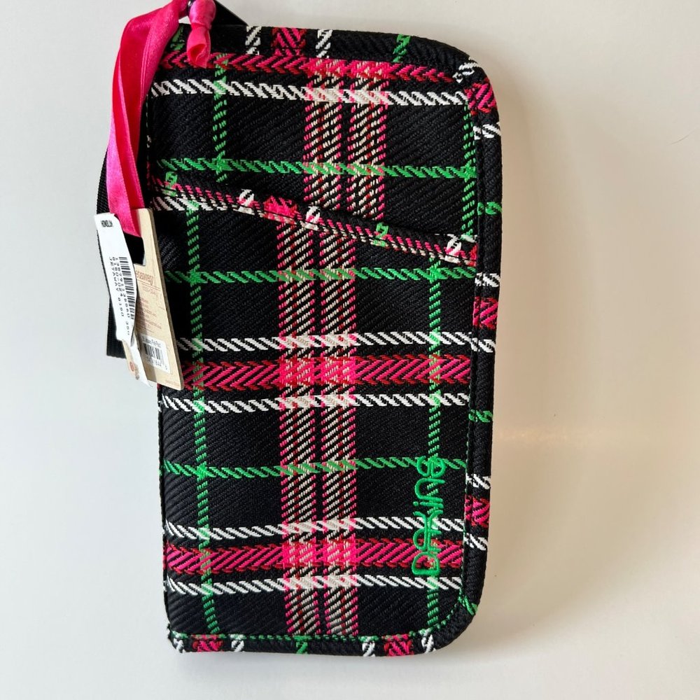 Dakine Plaid Zip-Around Travel Wallet NWT